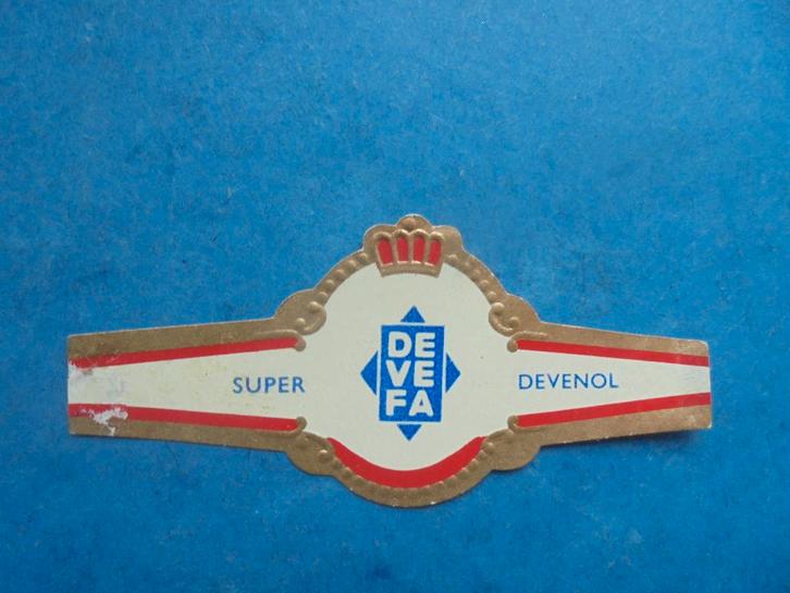 Sigarenband DEVEFA / DEVENOL verffabriek DELFZEIL, Verzamelen, Rookartikelen, Aanstekers en Luciferdoosjes, Zo goed als nieuw