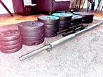 een set dumbbells en een halterstang., Ophalen, Zo goed als nieuw, Overige materialen