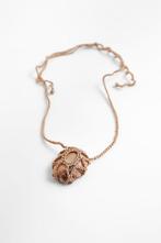 Boho ibiza stijl ketting necklace met crochet en steen bruin, Bruin, Nieuw, Ophalen of Verzenden, Met edelsteen