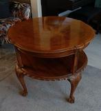 Vintage Art Deco Bijzettafel Walnoothout 1920s, Huis en Inrichting, Ophalen, Gebruikt, Rond, 1920s-art deco, vintage