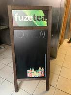 Reclame bord horeca buitenbord Krijtbord 2x  1-tje Fuze tea, Krijtbord, Zo goed als nieuw, Ophalen