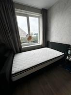 Bed: boxspring twijfelaar (120x200), Ophalen, Gebruikt, Zwart, Twijfelaar