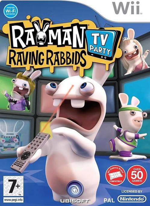Nintendo Wii Rayman Raving Rabbids: TV Party, Spelcomputers en Games, Games | Nintendo Wii, Zo goed als nieuw, Avontuur en Actie