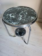 Rooktafeltje vintage, Minder dan 55 cm, Gebruikt, Metaal of Aluminium, Rond