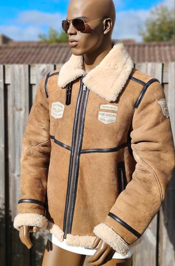 PME Legend Ceptor4.0  sheepskin lammycoat leren jas  (XXL) beschikbaar voor biedingen