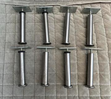 8x Ikea Capita Poten 15 cm hoog RVS - ZGAN beschikbaar voor biedingen