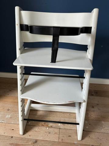 Stokke Tripp Trap meegroeistoel: Oud model met beugel + blad beschikbaar voor biedingen