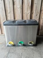 Afvalbak voor afval scheiden - 3x10L, Ophalen, Kunststof, Gebruikt, Met pedaal