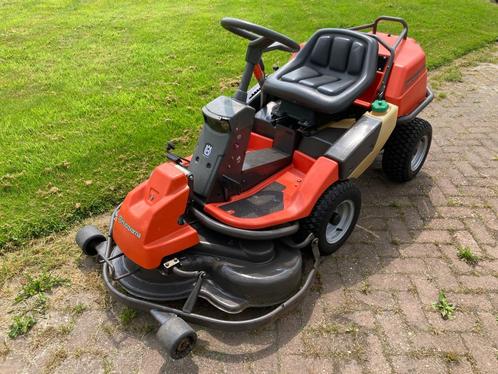 husqvrana rider pro 18 2 cilinder stuurbekrachtiging, Tuin en Terras, Zitmaaiers, Gebruikt, 90 tot 120 cm, Elektrische starter