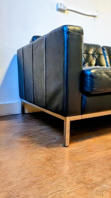 LANDSKRONA 3-zitsbank IKEA - Zwart Leer - afbeelding 3