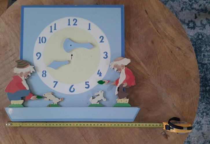 Klok, kapstok en wanddecoratie, vintage,kleur & profiel Tiel, Kinderen en Baby's, Kinderkamer | Inrichting en Decoratie, Kapstokje
