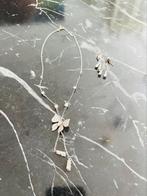 Zilver vlinder Set ketting met oorbellen, Zo goed als nieuw, 1 bedel, Ophalen, Overige merken