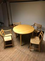 4 Carl Hansen CH46 CH47 Wegner stoel (en ev opknap tafel), Huis en Inrichting, Stoelen, Ophalen, Gebruikt, Bruin, Nvt