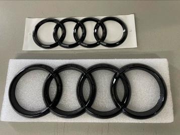 AUDI LOGO VOOR EN ACHTER GLANS ZWART beschikbaar voor biedingen