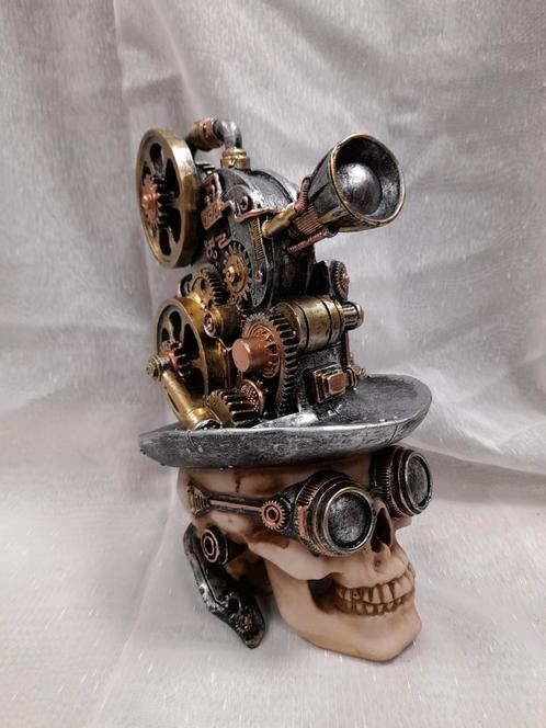 Steampunk Projector skull, Verzamelen, Beelden en Beeldjes, Zo goed als nieuw, Ophalen of Verzenden