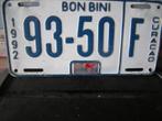 oude nummerplaat 1992 curacao  bon bini, Ophalen of Verzenden, Gebruikt, Auto's