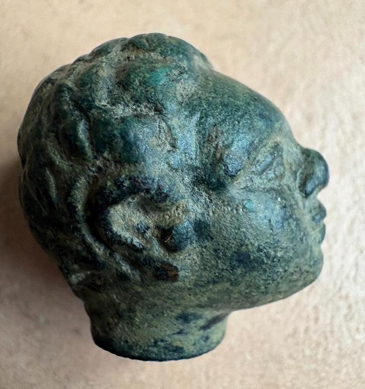 Romeins kopje van een jongeman / jongen, 1e-3e eeuw, Antiek en Kunst, Kunst | Beelden en Houtsnijwerken, Ophalen of Verzenden