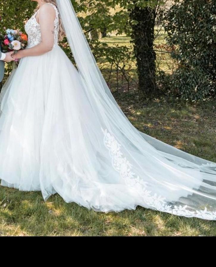 Trouwjurk, Kleding | Dames, Trouwkleding en Trouwaccessoires, Zo goed als nieuw, Trouwjurk, Wit, Ophalen