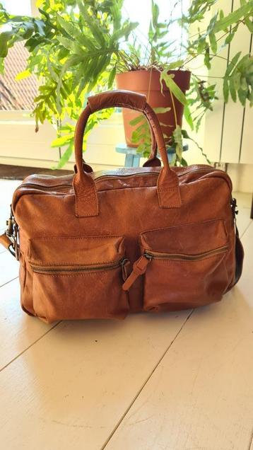Cowboysbag luiertas of weekend tas – cognac (leer) beschikbaar voor biedingen