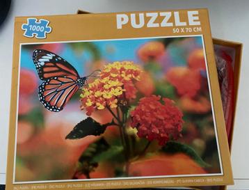 Vlinder/Bloemen puzzel..1000stks beschikbaar voor biedingen