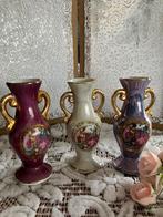 Drie kleine brocante vaasjes, Ophalen of Verzenden