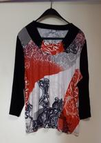 Zwart/rood shirt met lange mouw maat 48, Maat 46/48 (XL) of groter, Ophalen of Verzenden, Zo goed als nieuw, Lange mouw