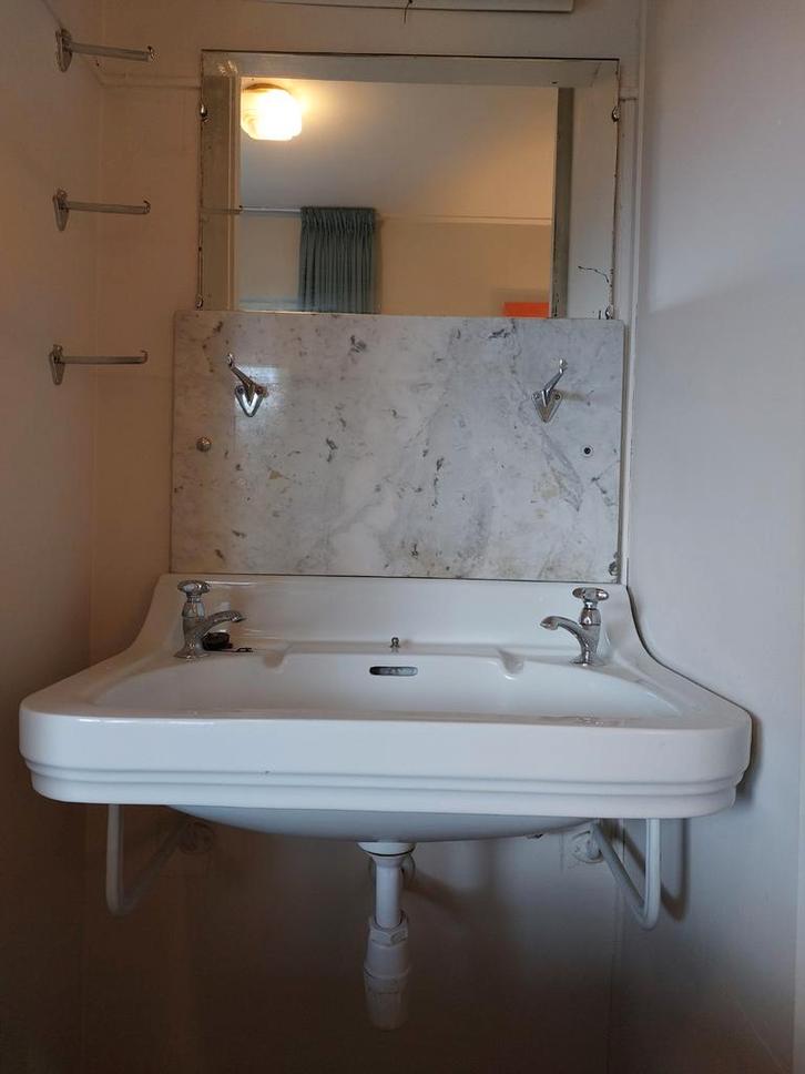 Antieke wasbak merk Sfinx (1935/1940), Huis en Inrichting, Badkamer | Badkamermeubels, Gebruikt, Wasbak of Wastafel, Minder dan 100 cm