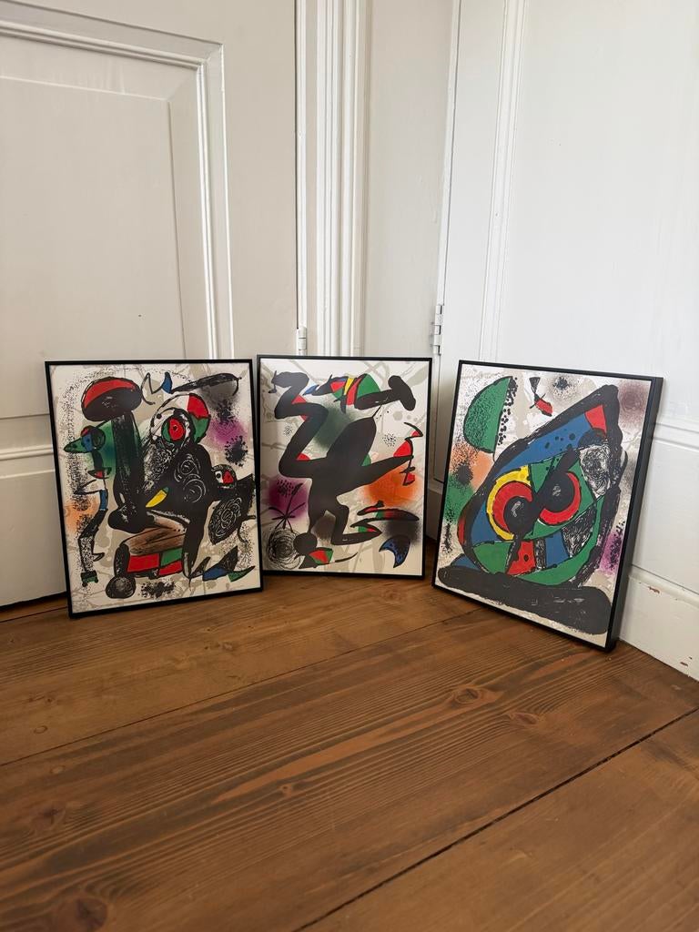 Joan Miró - 3 Litho's - 1981, Ophalen of Verzenden