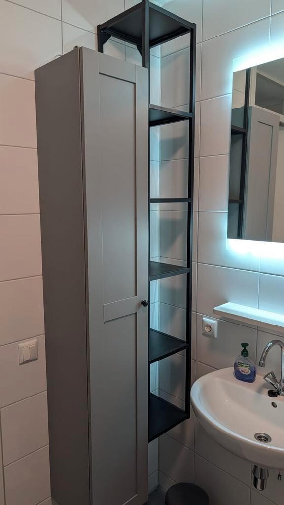 Badkamerkast - Set van 2, Huis en Inrichting, Badkamer | Badkamermeubels, Zo goed als nieuw, (Half)hoge kast, 150 tot 200 cm, Minder dan 50 cm