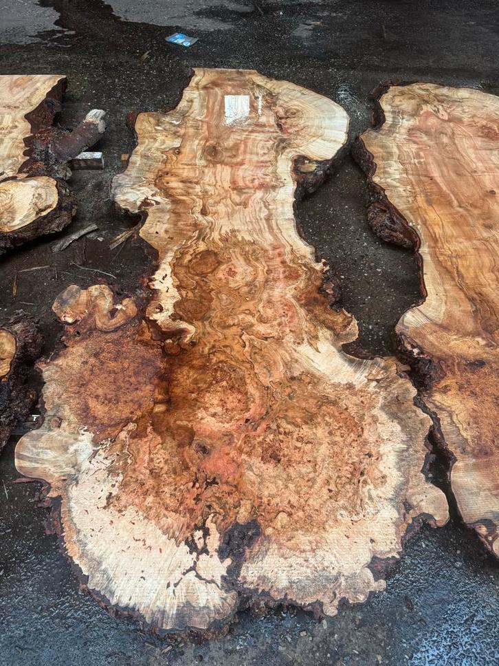 Zeldzame Esdoorn Burl Platen - Pracht Exemplaar!, Doe-het-zelf en Verbouw, Hout en Planken, Nieuw, Plank, Overige houtsoorten