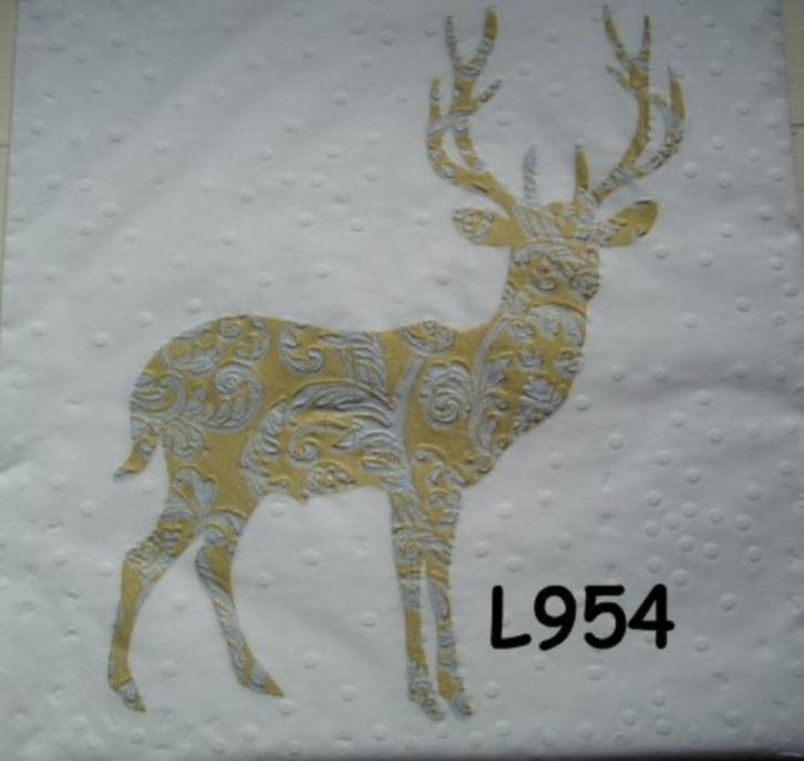 Servetten decoupage/bullet journal – hert L954, Hobby en Vrije tijd, Knutselen, Nieuw, Materiaal, Verzenden