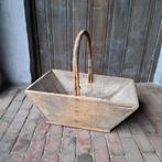Brocante oude Franse houten plukmand oogstmand mand *Etage3*, Gebruikt, ., Ophalen of Verzenden, .