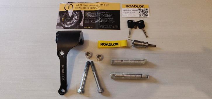 Roadlok XRA-307 Eurosport 100mm Zwart Rechts schijfremslot, Motoren, Accessoires | Sloten, Gebruikt, Ophalen of Verzenden
