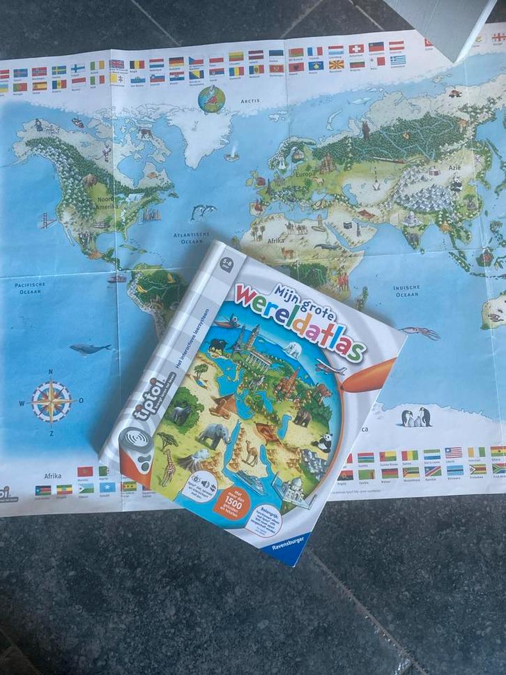 Tiptoi Grote Wereldatlas - Interactief Leren!, Kinderen en Baby's, Speelgoed | Educatief en Creatief, Zo goed als nieuw, Taal en Lezen