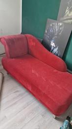 Chaise Longue Fluweel Donkerrood – Klassiek en Comfortabel, Ophalen, Gebruikt, Eenpersoons, Minder dan 75 cm