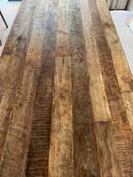 Industriële Eettafel Teakhout & Metaal, Gebruikt, 100 tot 150 cm, Teakhout, 200 cm of meer