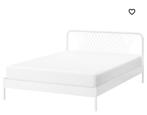 IKEA bed wit metaal nesstun, Huis en Inrichting, Slaapkamer | Bedden, Ophalen, Wit, Tweepersoons, 140 cm