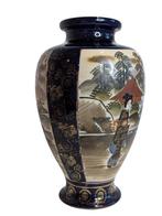 Oude Japanse Satsuma Vazen – Set van 2, Geisha Decoratie, Ophalen of Verzenden, Gebruikt