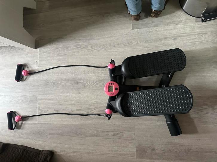 Fitness Side Stepper met Weerstandsbanden, Sport en Fitness, Fitnessapparatuur, Zo goed als nieuw, Stepapparaat, Benen, Kunststof