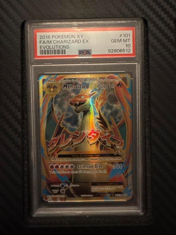 M Charizard 101 EX Evolutions - PSA10 2x, Hobby en Vrije tijd, Verzamelkaartspellen | Pokémon, Zo goed als nieuw, Losse kaart