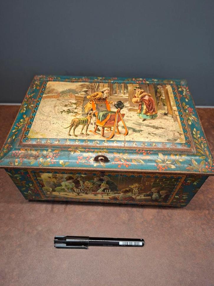 Vintage Kerst Blik, Antiek en Kunst, Antiek | Tin, Ophalen of Verzenden