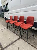 velvet barkrukken Toby 4 stuks Bronx71, Huis en Inrichting, Barkrukken, 4 krukken, Ophalen, Zo goed als nieuw, 60 tot 90 cm