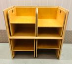 Kubus tafel met 4 kubusstoelen hout Van Dijk kinderset, Ophalen, Zo goed als nieuw, Tafel(s) en Stoel(en)