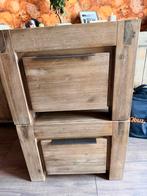 2 Houten kastjes met Lades, Ophalen, Gebruikt, 25 tot 50 cm, Minder dan 100 cm