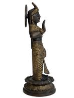 Oude Bronzen Parvati Beeld – Hindoe Godin, 28 cm, Ophalen of Verzenden, Gebruikt