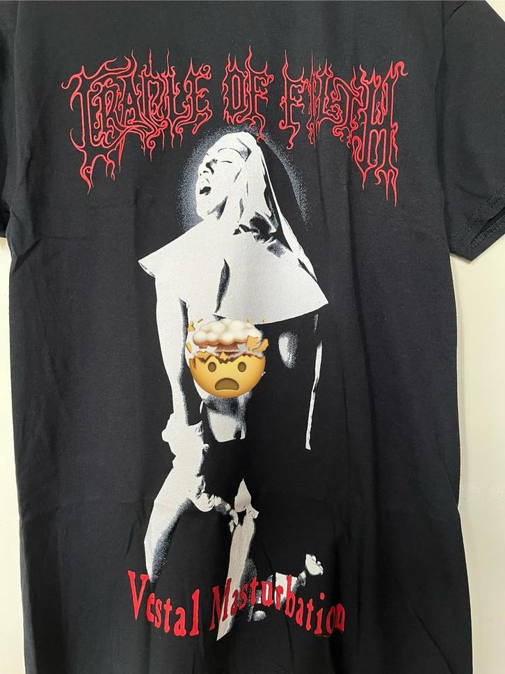 CRADLE OF FILTH Shirt Vestal Masturbation T-shirt Heavy, Kleding | Heren, T-shirts, Nieuw, Maat 48/50 (M), Zwart, Ophalen of Verzenden