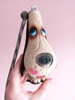 Basset spaarpot uit Japan, vintage met originele veer & bel, Verzamelen, Ophalen of Verzenden, Gebruikt, Steen, Aardewerk of Keramiek