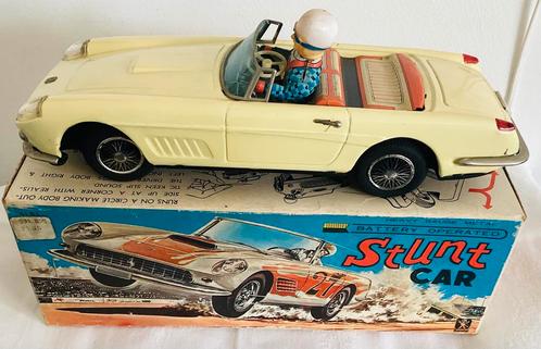 Blikken 1960s Ferrari Stuntcar,Stock,Ralley,Bandai,Japan,OVP, Antiek en Kunst, Antiek | Speelgoed, Ophalen