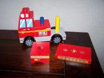 Blokken stapelpuzzel brandweerauto, Ophalen of Verzenden, Gebruikt, Overige typen