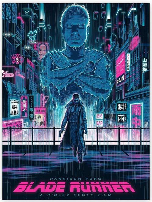 BLADE RUNNER grote kunst Film Poster, Verzamelen, Film en Tv, Nieuw, Poster, Verzenden